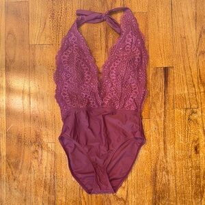 Women's Lace Halter One Piece